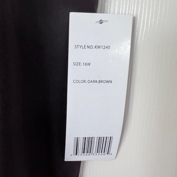 Focus 2000 Flare‎ Skirt Dark Brown Career Casual Comfort Stretch Plus 16W - Picture 5 of 7